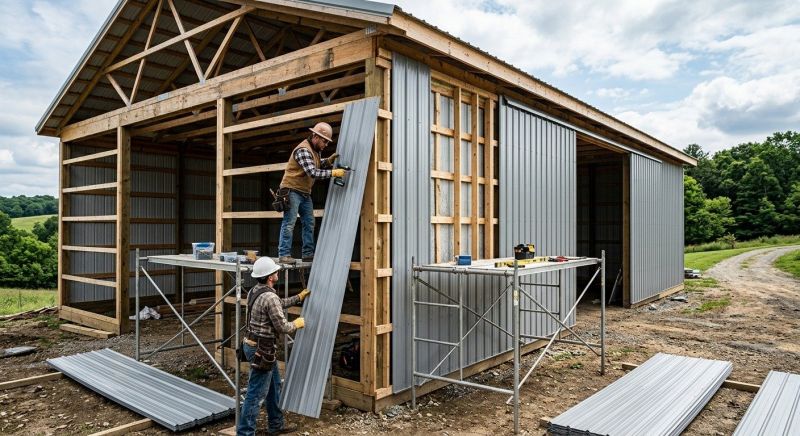 Metal Barn Siding Installation in Wilson County, TN