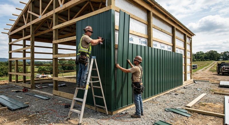 Pole Barn Siding Installation in Wilson County, TN