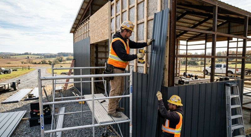 Pole Barn Siding Installation in Wilson County, TN